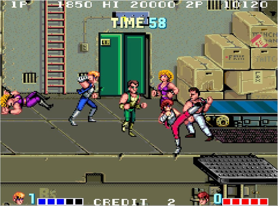 Double Dragon 1987 Arcade MAME  Full game walkthrough 